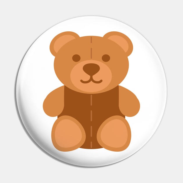 Teddy Bear Pattern Pin by Playful Creatives