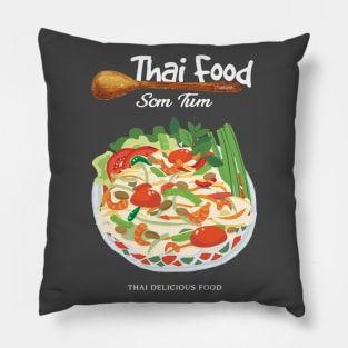 Som Tum Thai Delicious Food Pillow