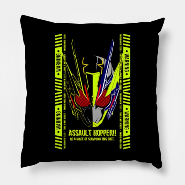 Shining Hopper Pillow by VisualNoise