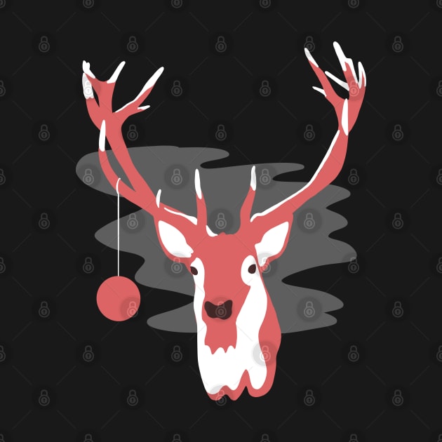 Abstract Minimal Christmas Deer (Reindeer) by isstgeschichte