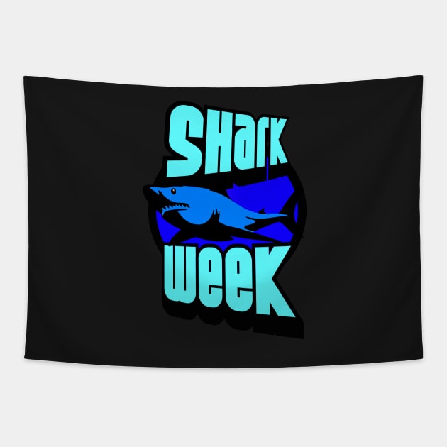 Shark week Tapestry by NineBlack