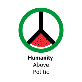 Humanity Above Politic - Free Palestine T-Shirt