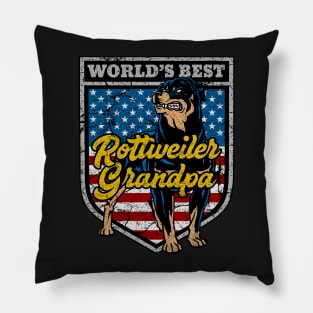 Worlds Best Rottweiler Grandpa Pillow