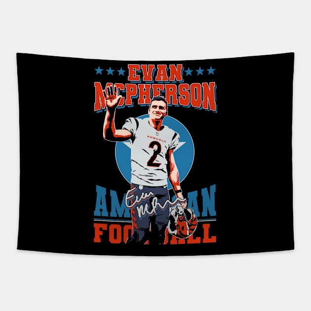 Evan McPherson Bengals American Football v2 Tapestry by Lima's