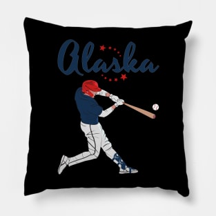 Alaska Baseball Pillow