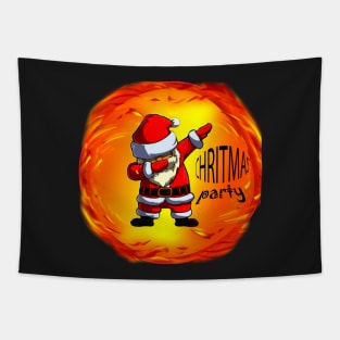 Dabbing Santa Tapestry