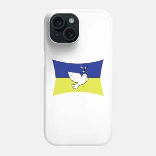 Peace dove with ukrainian flag Phone Case