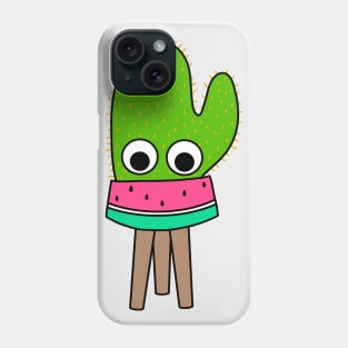 Cute Cactus Design #234: Cute Cactus In Watermelon Planter Phone Case