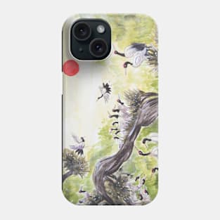 A Flock of Swans on a Tree Phone Case