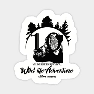wild life adventure - camping outdoor Magnet