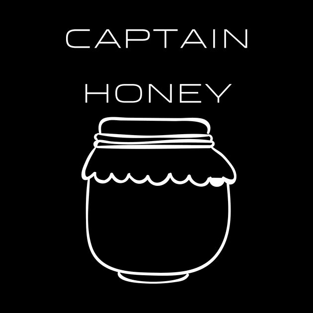 Captain Honey Typography White Design by Stylomart