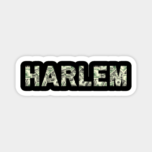 Harlem Cash Money Texted Based | Boss Hustle Drip Design Magnet