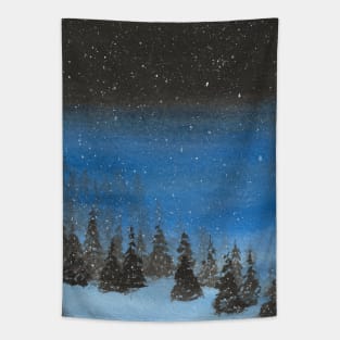 Blue Christmas Tapestry