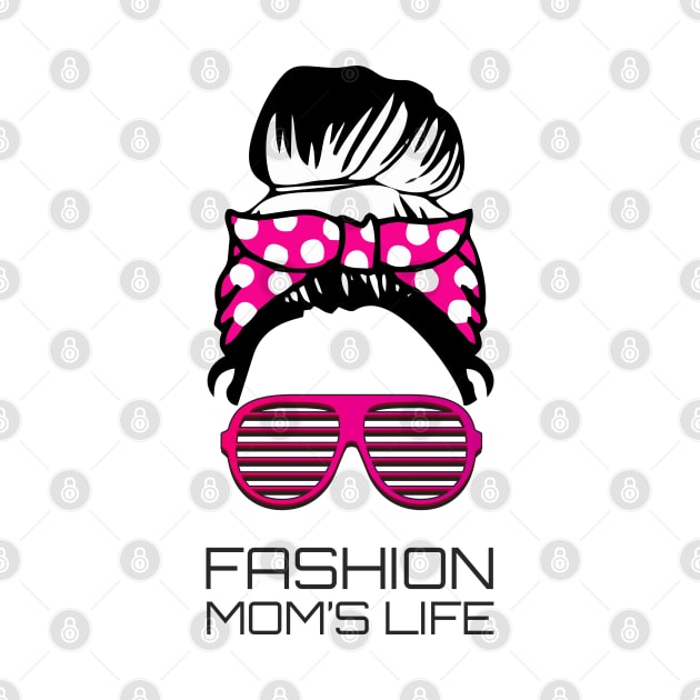 Mom fashion Life Mom Messy Bun Mothers Day Gift by Pannolinno