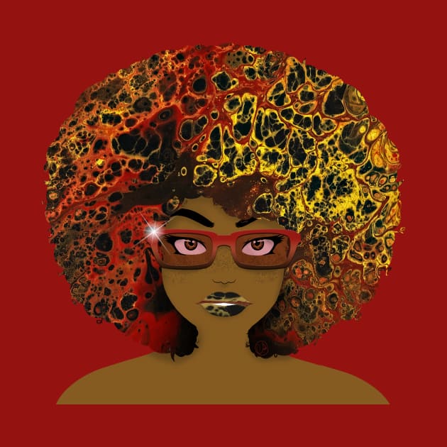 Galaxy Girl Red Afro by FinalBeatComics