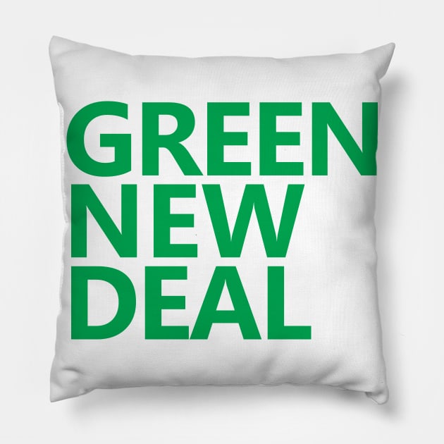 Green New Deal Pillow by willpate