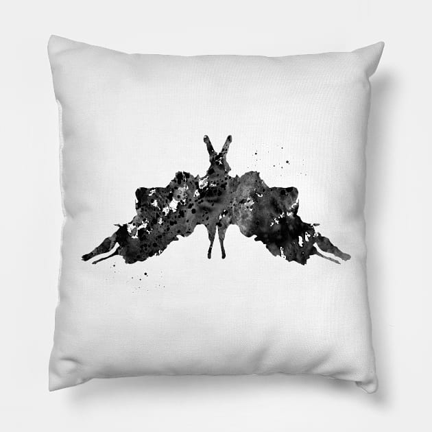 Rorschach inkblot test Pillow by erzebeth