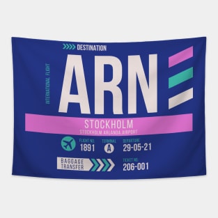 Stockholm (ARN) Airport Code Baggage Tag Tapestry