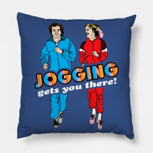 Jogging Gets You There! 70s Pillow