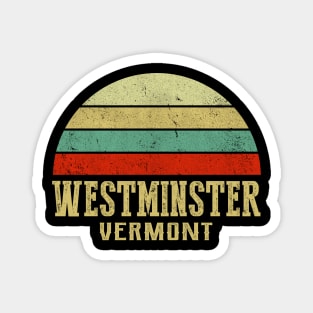 WESTMINSTER VERMONT Vintage Retro Sunset Magnet