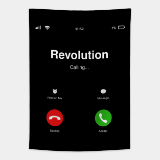 Revolution Calling - Social Activism - Call for Action Tapestry