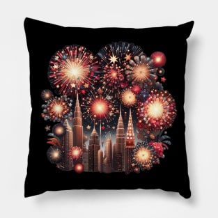 Golden Skyline Jubilee Pillow