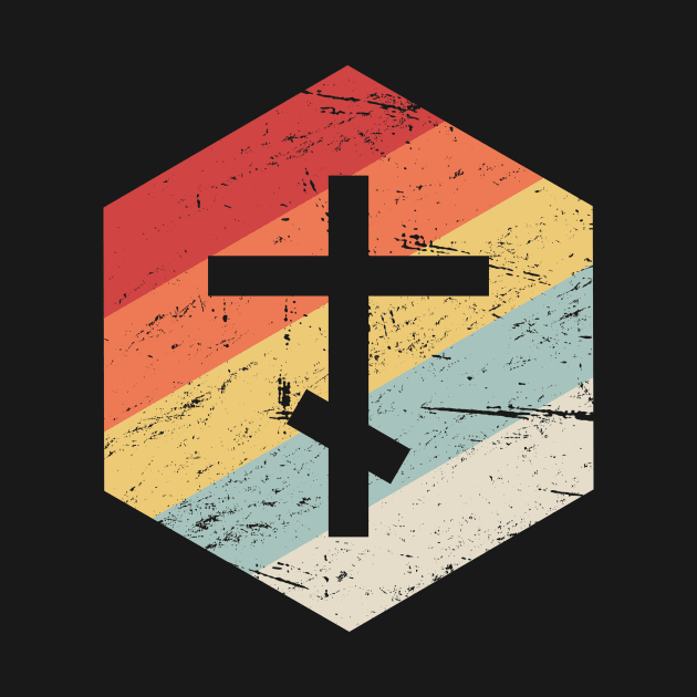 Orthodox Church Cross | Retro Christian Icon by MeatMan