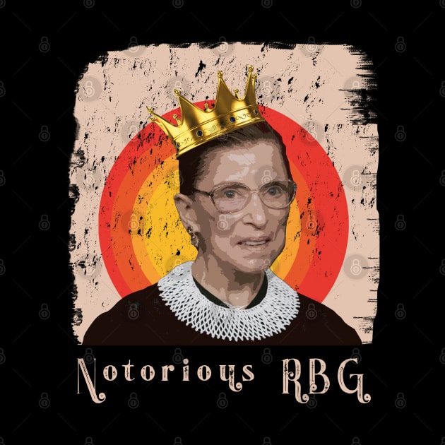 Retro Vintage Notorious RBG Feminist for Ruth Bader Ginsburg by MasliankaStepan