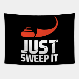 Just Sweep it! Funny Curling Gift Tapestry