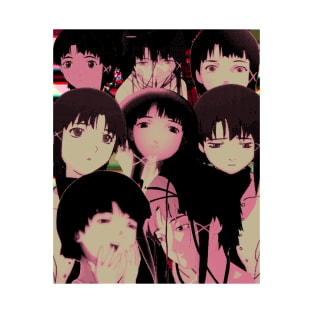 LAIN COLLAGE - SAD JAPANESE ANIME AESTHETIC T-Shirt