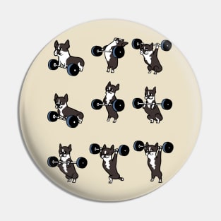 OLYMPIC LIFTING  Boston Terrier Pin