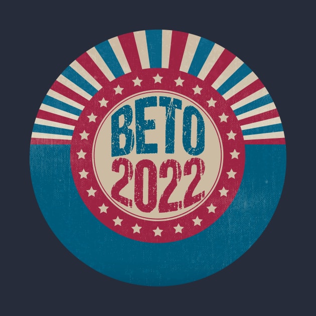 Beto 2022 Cool Grunge American Flag Election by epiclovedesigns