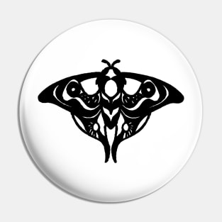 New Ellie's Moth Real Tattoo (Black) Pin