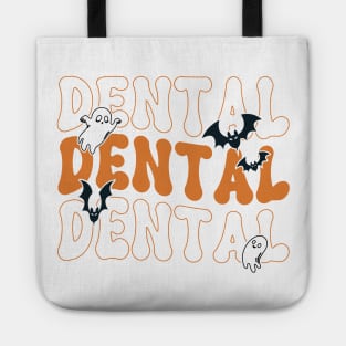 Spooky Dentist Hygienist Retro Dental Assistant Halloween Tote