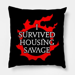 I survived Housing Savage - Funny MMORPG FFXIV Pillow