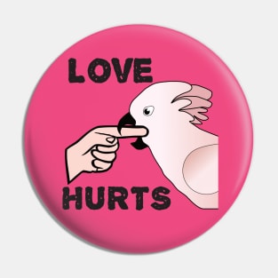 Love Hurts - Moluccan Cockatoo Parrot Pin