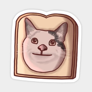 Polite Cat Bread Magnet