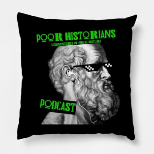 Poor Historians Podcast Cover Art Pillow