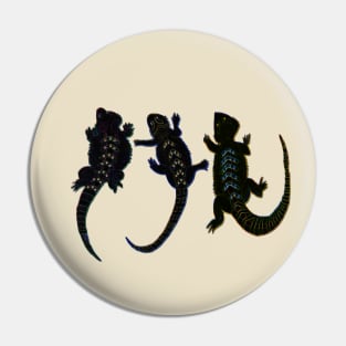 Black Lizards Pin