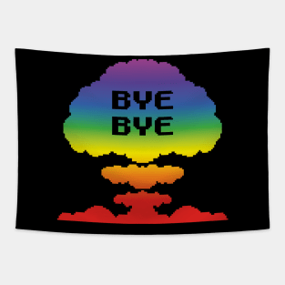 Mushroom Cloud (rainbow, pixellated) Tapestry