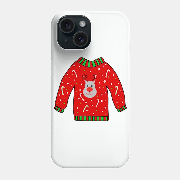 UGLY Christmas Sweater For Reindeers Phone Case by SartorisArt1