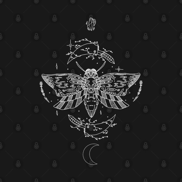 Death Moth Worship (white) by dallasjgiorgi@outlook.com