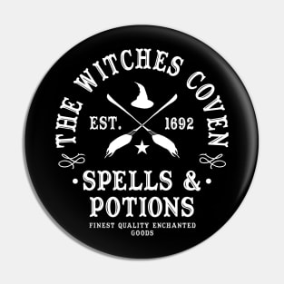 Wiccan Occult Witchcraft Witches Coven Spells & Potions Pin