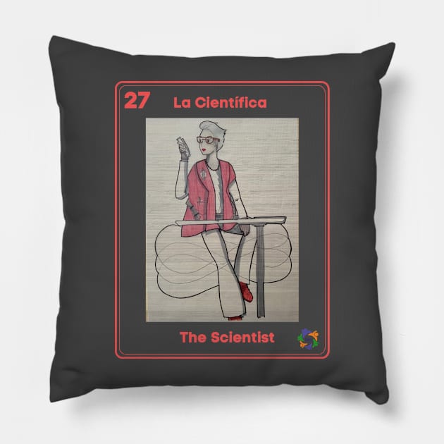 La Cientifica Pillow by Somos Mujeres Latinas 