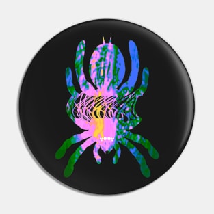 Tarantula Silhouette V24 (Tie Dye) Pin