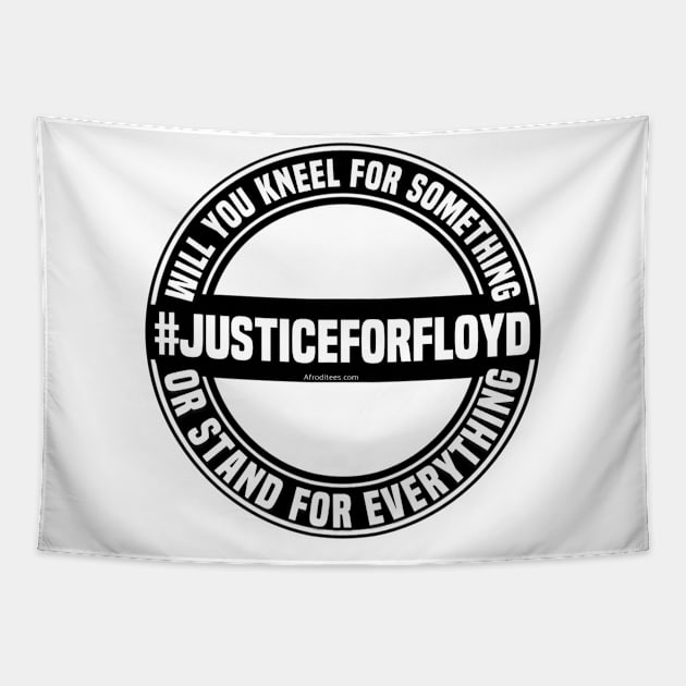 Justice For George Floyd Tapestry by Afroditees