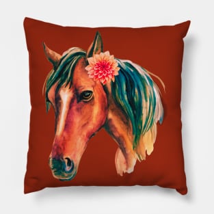 Seamless Horse Pattern Pillow