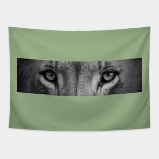 Lion Eyes (B&W) Tapestry