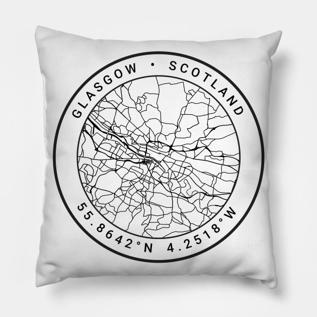 Glasgow Map Pillow by Ryan-Cox