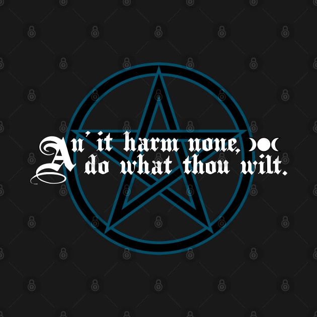 The Wiccan Rede with Witch's Pentacle - Wiccan Pentagram by Occult Designs